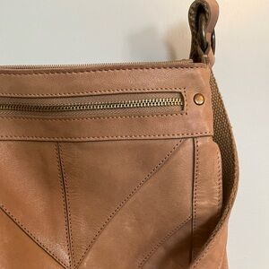 Lucky Brand Tan Crossbody Bag Chevron Design